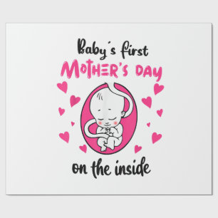 Papel De Presente O primeiro Dia de as mães do bebê na Dentro