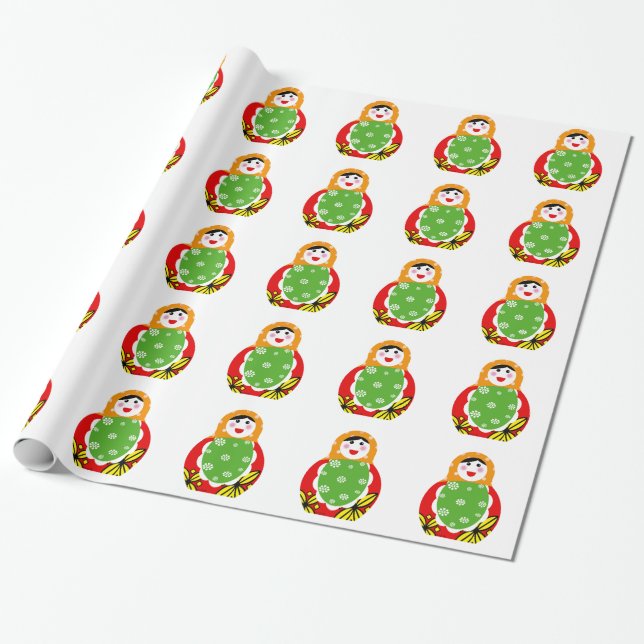 Papel De Presente o russo bonito aninhou a boneca (Desenrolado)