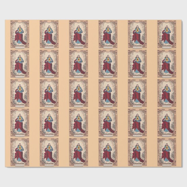 Papel De Presente O Sagrado Coração de Jesus (Aberto)