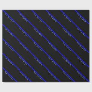 Papel De Presente O Simbólico Thin Blue Line Personaliza Isso