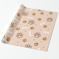 O teste padrão bonito do cão com patas desossa