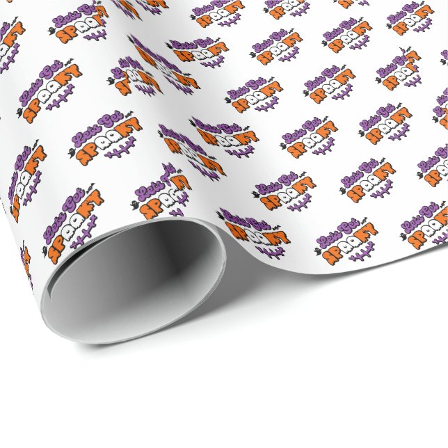 Papel De Presente O Vamos Encantado de Halloween Chega à tona (Ponta do rolo)