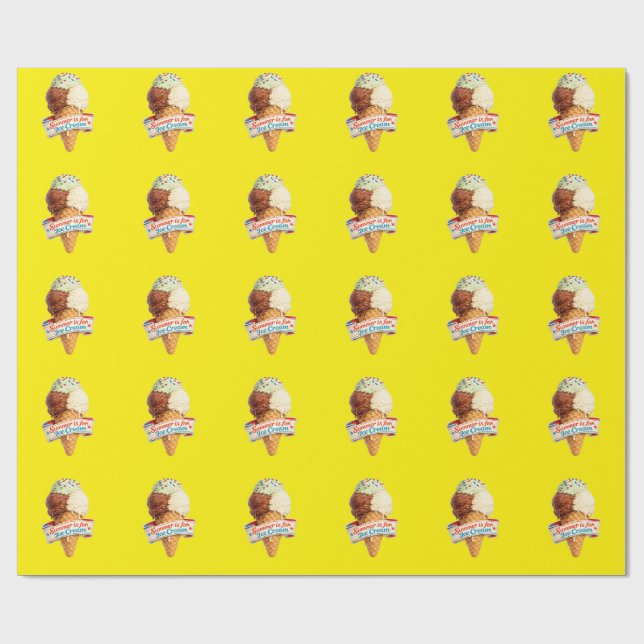 Papel De Presente O Verão é para Sorvete (Aberto)