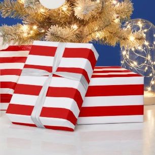 Papel De Presente O XL vermelho e branco listra o teste padrão