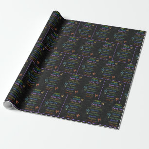 Papel De Presente Obrigado em línguas estrangeiras em preto