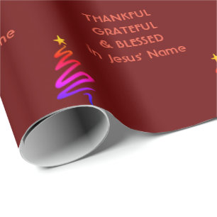 Papel De Presente OBRIGADO, GRATUITO BABAÇO Jesus Vermelho Natal