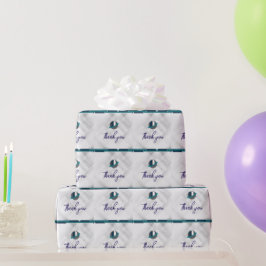 Papel De Presente Obrigado & Logotipo branco