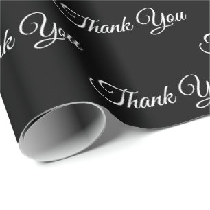 Papel De Presente Obrigado, Obrigados clássicos, elegante e branco