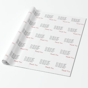 Papel De Presente Obrigado para tudo