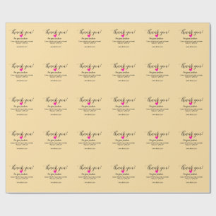 Papel De Presente Obrigado pela compra detalhes do negócio da famíli