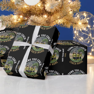 Papel De Presente Obrigado Treinador Equipe Nome Foto