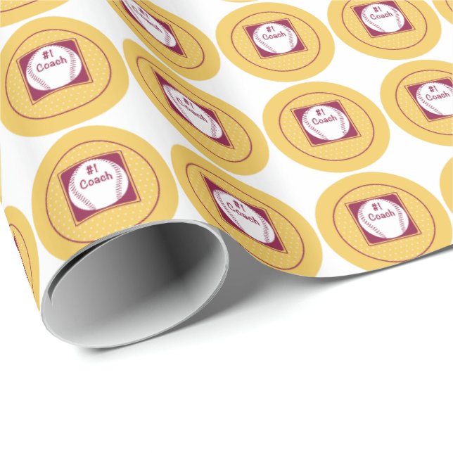 Papel De Presente Obrigado Treinador, Obrigado Número 1 (Ponta do rolo)