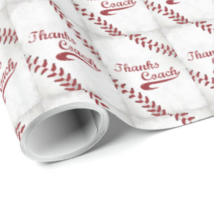 Papel De Presente Obrigados Baseball Coach Large Grunge Baseball