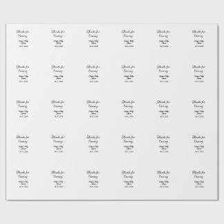 Papel De Presente Obrigados para o próximo chá de fraldas, um simple