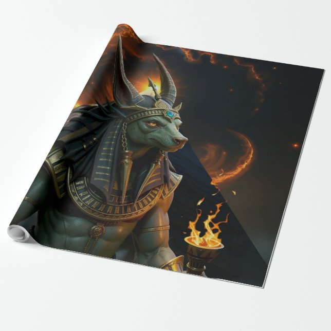 Papel De Presente Observador do Além – Anubis.  (Desenrolado)