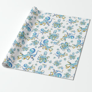 Papel De Presente Octopus Pattern