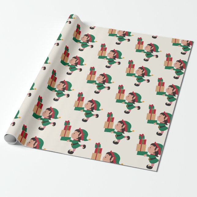 Papel De Presente Óculos bonitos com presentes de Natal (Desenrolado)