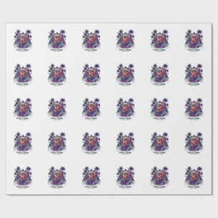 Papel De Presente Óculos de Sol de Cachorro da Unidade Retro K9 Neon