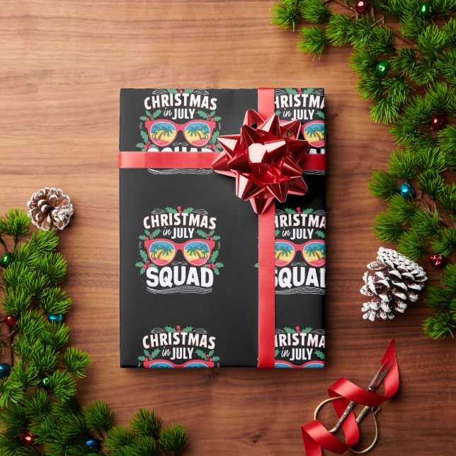 Papel De Presente Óculos de sol de Natal em Julho Esquadra Verão Pra (Presente de Natal)