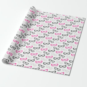 Papel De Presente Óculos e Cinzas, cor-de-rosa, pretos