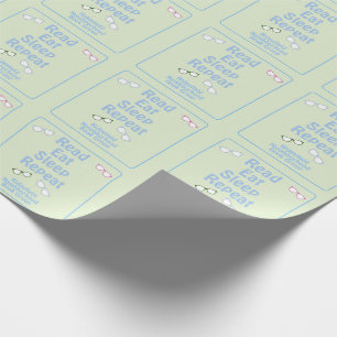 Papel De Presente Óculos Read Eat Sleep Repeat