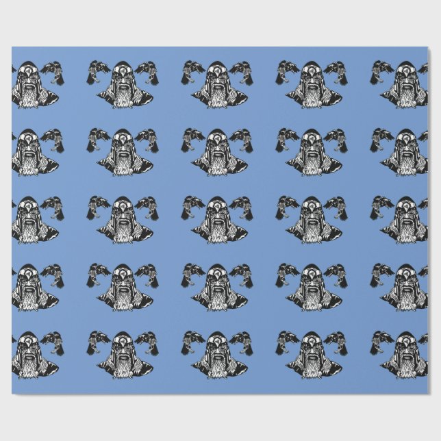 Papel De Presente Odin e papel de envolvimento dos corvos (Aberto)