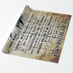 Papel De Presente Oferta de Cotações de Amor   Ao Meu Marido Prese