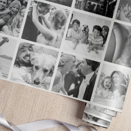 Papel De Presente Oferta Personalizada De Colagem De Fotos - Seu Pró
