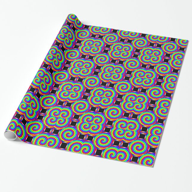 Papel De Presente Offset Rainbow Spiral por Kenneth Yoncich (Desenrolado)