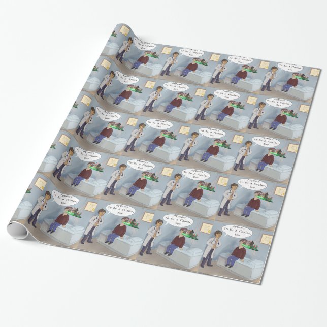 Papel De Presente Oftalmologista Encontra um Flutuador Ocular de Des (Desenrolado)