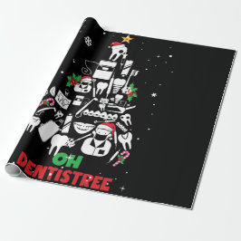 Papel De Presente Oh Dentistree Dentist Dental Teeth Christmas Tree