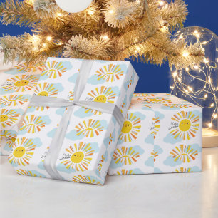 Papel De Presente Olá Chá de fraldas Sunshine