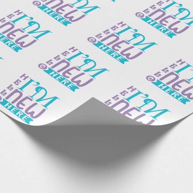 Papel De Presente Olá, sou novo aqui (Ponta)