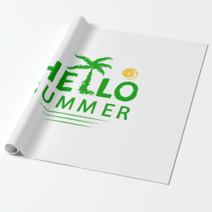 Papel De Presente Olá Summer