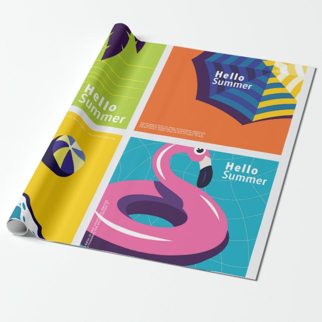 Papel De Presente Olá verão (Desenrolado)