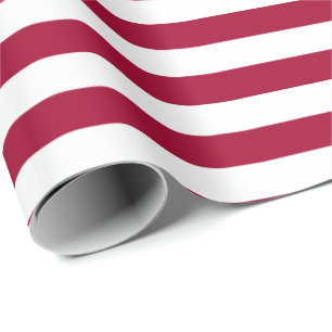 Papel De Presente Old Glory Faixa Vermelha (escala média 1”)