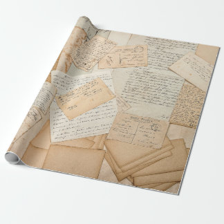 Papel De Presente Old letters,  handwritings,  vintage postcards,  e