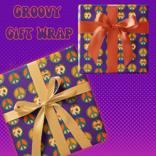 Papel De Presente Olha quem são os Óculos de Paz Hippie de 70 de 196