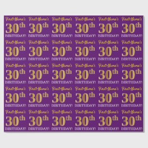 Papel De Presente Olhar Dourado roxo, de imitação "aniversário de