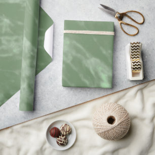 Papel De Presente Olhar Verde Marble