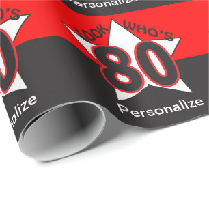 Papel De Presente Olhe quem é aniversário do 80 de 80% pipe%