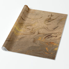 Papel De Presente Olho elegante de ouro de cobre moderno