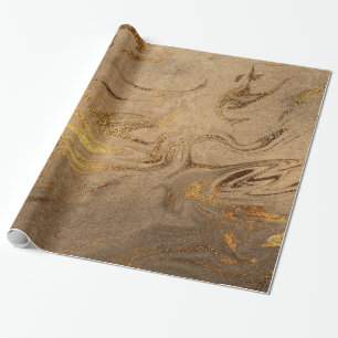 Papel De Presente Olho elegante de ouro de cobre moderno