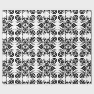 Papel De Presente Olho Ornamental - Estilo de Tatuagem Botânica Weir