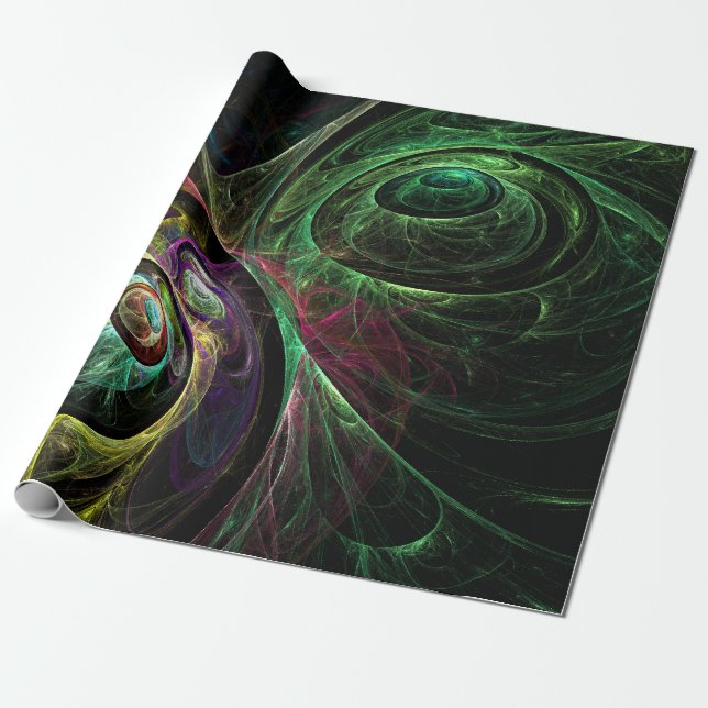 Papel De Presente Olho para a Abstrato de Arte (Desenrolado)
