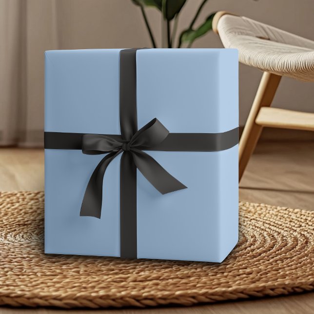 Papel De Presente Olhos Azuis Bebê Cor Sólida | Clássico | Elegante (Criador carregado)