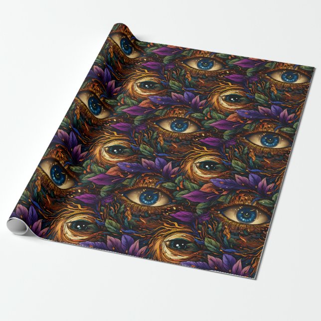 Papel De Presente Olhos da Floresta (Desenrolado)