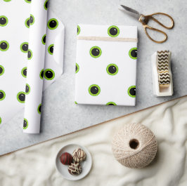 Papel De Presente Olhos Verdes Engraçados