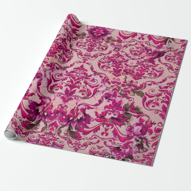 Papel De Presente Olivia's Damask (Desenrolado)