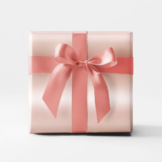 Papel De Presente Ombre de Folha de Ouro Rosa Pastel